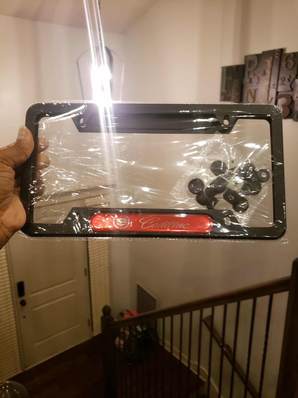 Cadillac Black & Red License Plate Frames